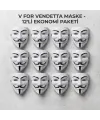 V for Vendetta Maskesi - 12li Paket - Plastik