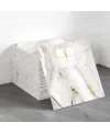 VİNİL BEYAZ MERMER DESENLİ ALÜMİNYUM PLASTİK DUVAR STİCKER (30X30)