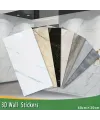 Vinil Beyaz Mermer Desenli Alüminyum Plastik Duvar Sticker