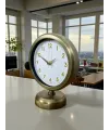 Vintage Luxury 25 x 20 Cm Eskitme Metal Masa Saati
