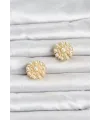 Vintage Model Gold Renk Düğme veya Manşet Broşu