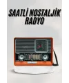 Vintage Nostaljik Radyo Aux Usb Sd Kart Girişli Şarjlı Bluetooth Bağlantılı