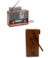 Vintage Nostaljik Radyo Aux Usb Sd Kart Girişli Şarjlı Bluetooth Bağlantılı