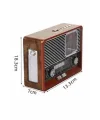 Vintage Nostaljik Radyo Aux Usb Sd Kart Girişli Şarjlı Bluetooth Bağlantılı