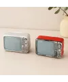 Vintage Televizyon Dekoratif Biblo Reçine 9x6 cm