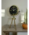 Vintage Tripod Eskitme Metal Üç Ayaklı Masa Saati