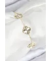 VIP Pirinç Yonca Model Gold Renk Kadın Bileklik