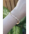 ietaks™ Vip Seri Pirinç Zirkon Taşlı Gold Renk Sarmal Model Bileklik