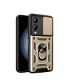 Vivo Y17s Kılıf Pars Lens Yüzüklü Silikon - Gold