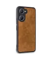 Vivo Y18 Kılıf Aras Deri Kapak - Taba