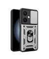 Vivo Y27 Kılıf Pars Lens Yüzüklü Silikon - Gümüş