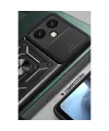 Vivo Y27 Kılıf Pars Lens Yüzüklü Silikon - Yeşil