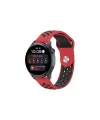 Watch 20mm Spor Delikli Kordon (saat Değildir) - Kırmızı-siyah