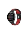 Watch 20mm Spor Delikli Kordon (saat Değildir) - Siyah-kırmızı