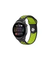 Watch 20mm Spor Delikli Kordon (saat Değildir) - Siyah-yeşil