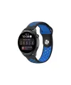 Watch 22mm Spor Delikli Kordon (saat Değildir) - Siyah-mavi