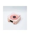 Waves Nostalji Plak Görünümlü Bluetooth Hoparlör 3d Ses Dalgası Retro Müzik Plak Pembe