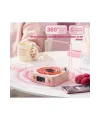 Waves Nostalji Plak Görünümlü Bluetooth Hoparlör 3d Ses Dalgası Retro Müzik Plak Pembe