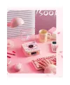 Waves Nostalji Plak Görünümlü Bluetooth Hoparlör 3d Ses Dalgası Retro Müzik Plak Pembe