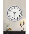 White Classic Modern 52 Cm Metal Duvar Saati