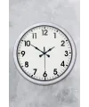 White Classic Modern 52 Cm Metal Duvar Saati