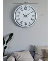 White Prime Roma Rakamlı 40 Cm Metal Duvar Saati