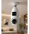 Wi-fi Çift Lens Ampul Kamera  Akıllı Ev Güvenliği