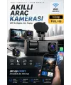 Wifi 1080p 3 Kameralı Araç İçi Kamera Lcd Ekranlı Gece Görüşlü G Sensörlü Geniş Açılı