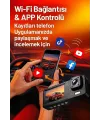 Wifi 1080p Araç İçi 3 Kameralı Lcd Ekranlı Gece Görüşlü , G-sensör , Geri Görüş Kamera