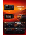 Wifi 1080p Araç İçi 3 Kameralı Lcd Ekranlı Gece Görüşlü , G-sensör , Geri Görüş Kamera