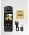 Wifi Destekli Mini Kamera – 180° Dönebilen Lens, 1080p Video, Tft Ekranlı