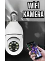 Wifi Kamera Duylu Ampul Görünümlü 360 Derece Dönebilen Ev Kamerası