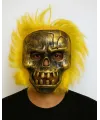 Wild Skull - Bakır Kafatası Sarı Saçlı İskelet Maske