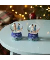 Winter Temalı Sevimli Çiftler Mini Işıklı Kar Küresi