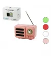Wireless Hoparlör - Speaker - Radyo Işıklı Usb Şarjlı Renkli Kasa - Bronz Çerçeve Usb - Dc 5v - Tf