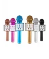 Wireless Mikrofon Karaoke - Hoparlör Usb Şarjlı Usb - Tf - Aux Renkli Krom Kaplama Pil:800mah - Dc 5v Bls-25