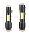 Wison Ws-5454 Cob Led Usb Şarjlı Mini El Feneri