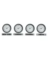 World Time Pro 4’lü Metal Siyah 36 cm Dünya Duvar Saati