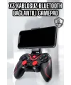 X3 Gamepad Oyun Kolu Bluetooth Bağlantılı Gamestick Android Uyumlu