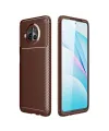 Xiaomi Mi 10t Lite Kılıf Auto Focus Karbon Kapak - Kahverengi