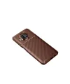 Xiaomi Mi 10t Lite Kılıf Auto Focus Karbon Kapak - Kahverengi