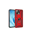 Xiaomi Mi 11 Lite Kılıf Sofya Yüzüklü Silikon Kapak - Kırmızı