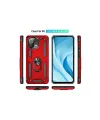 Xiaomi Mi 11 Lite Kılıf Sofya Yüzüklü Silikon Kapak - Kırmızı