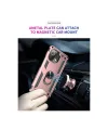 Xiaomi Mi 11 Lite Kılıf Sofya Yüzüklü Silikon Kapak - Rose