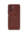 Xiaomi Mi 11i Kılıf Kelvin Kartvizitli Silikon - Bordo