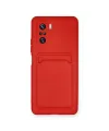 Xiaomi Mi 11i Kılıf Kelvin Kartvizitli Silikon - Kırmızı