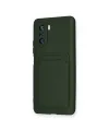Xiaomi Mi 11i Kılıf Kelvin Kartvizitli Silikon - Koyu Yeşil