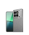 Xiaomi Mi 14t Pro Kılıf Auto Focus Karbon Kapak - Gri