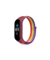 Xiaomi Mi Band 4 Hasırlı Cırtcırtlı Kordon (saat Değildir) - Gökkuşağı
