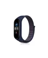 Xiaomi Mi Band 4 Hasırlı Cırtcırtlı Kordon (saat Değildir) - Lacivert-mor